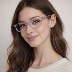 Warby Parker ESME M 1345 Square  Lilac Eyeglass Frame Only 55-16-135 & Case